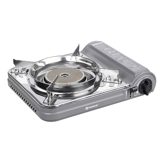 Плита газовая портативная в кейсе, горелка керамическая, ветрозащита NISUS