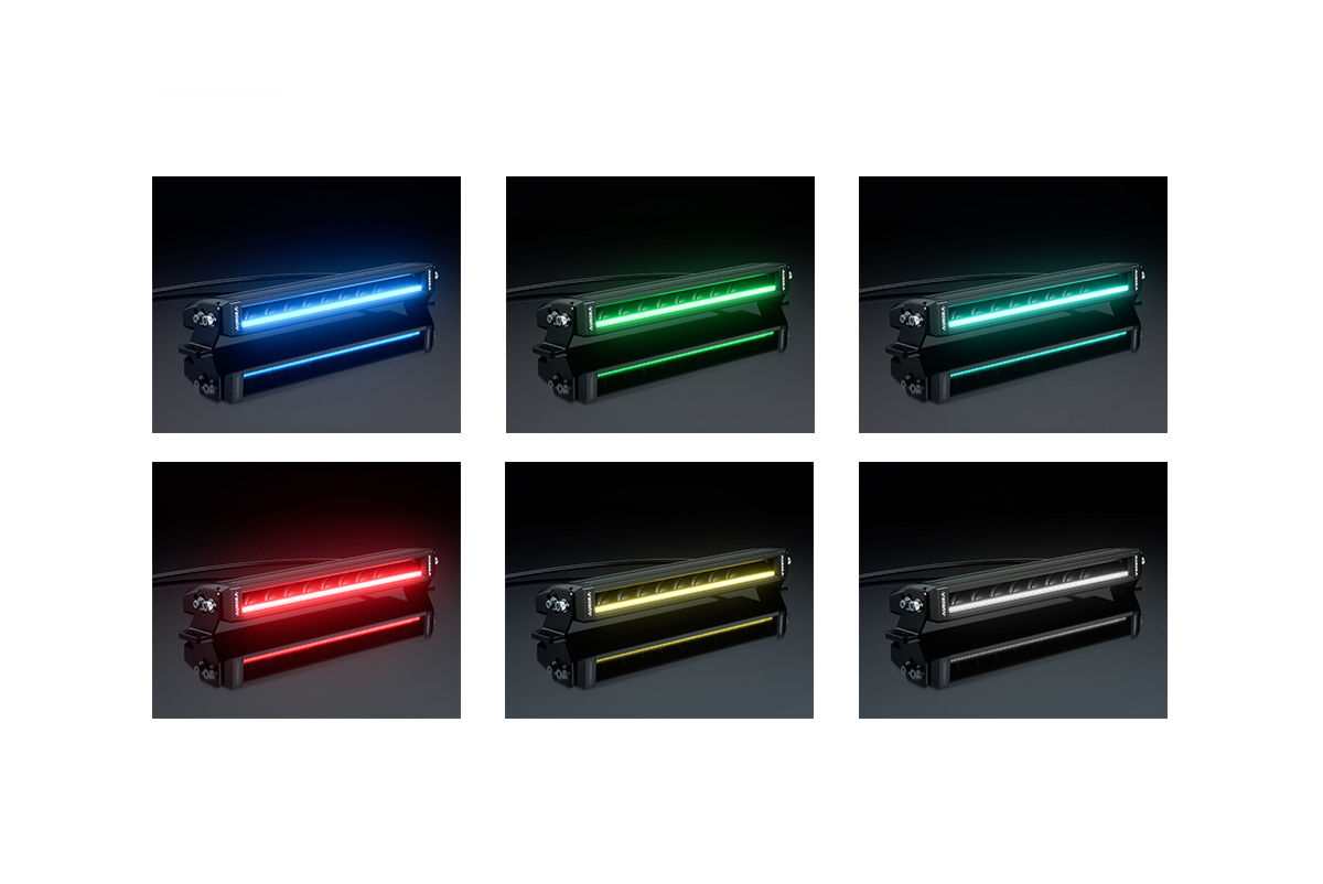 Светодиодная фара водительского света AURORA 152 мм 30W LED с RGB подсветкой