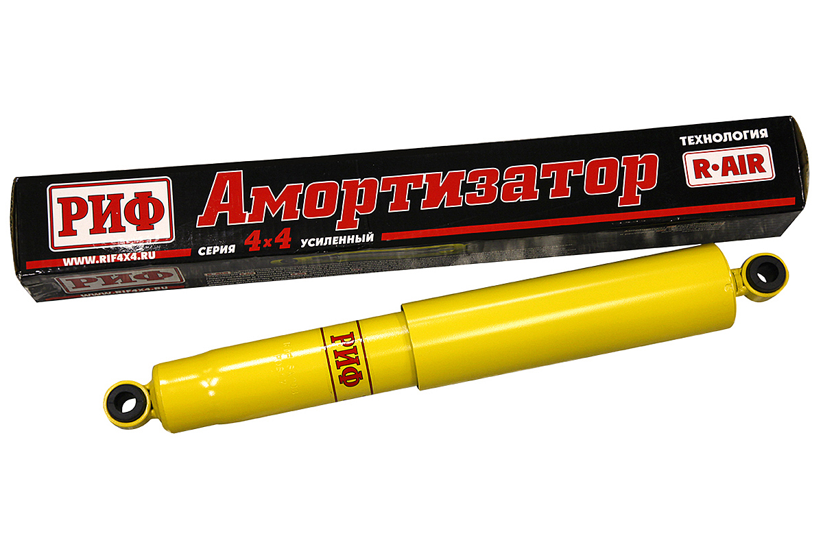 Амортизатор усиленный РИФ задний Mitsubishi L200 2005-2015/Nissan Navara D22 (NP300), Isuzu D-Max 2016+ лифт 40 мм