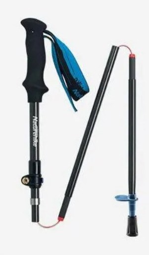 Палки треккинговые, карбон, ST07, голубые, для ходьбы (2 шт.)