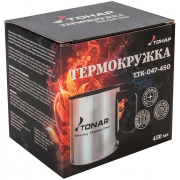 Термокружка ТОНАР 450ML с пластиковой крышкой Термокружка ТОНАР 450ML с пластиковой крышкой
