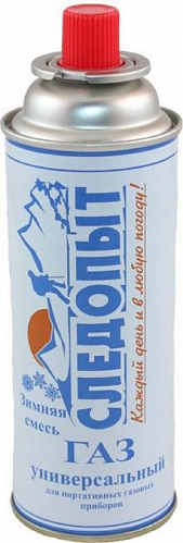 Баллон газовый цанговый СЛЕДОПЫТ 220 гр зимний Баллон газовый цанговый СЛЕДОПЫТ 220 гр зимний