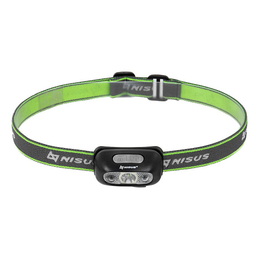 Фонарь налобный NISUS 3056S, сенсорный 120 LM, IPX4, USB 3056S