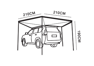 3 Маркиза автомобильная РИФ веерная 2,0х2,0 м (левая) 3 Маркиза автомобильная РИФ веерная 2,0х2,0 м (левая)