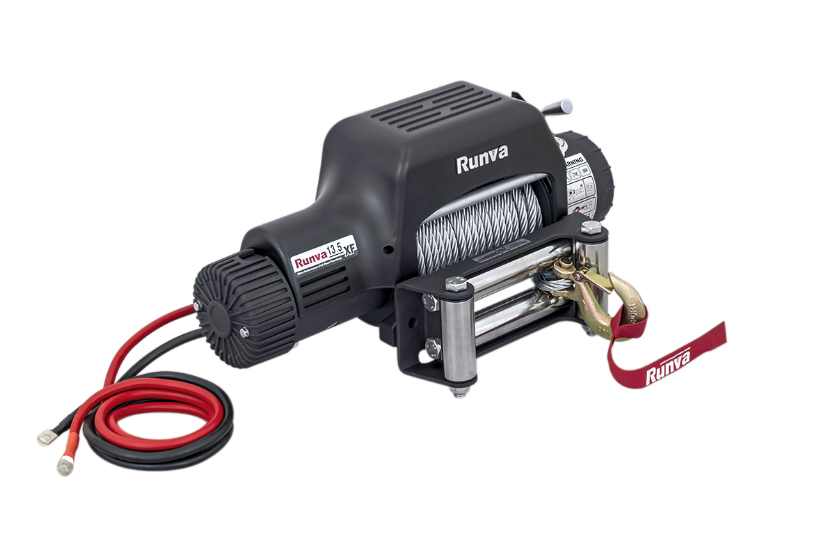 Лебёдка автомобильная электрическая 12V Runva 13500 lbs 6136 кг стальной трос