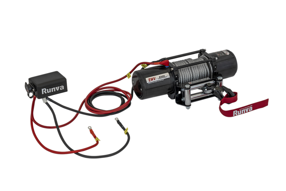 Лебёдка автомобильная электрическая 12V Runva EWV6000S 2722 кг (стальной трос) Лебёдка автомобильная электрическая 12V Runva EWV6000S 2722 кг (стальной трос)