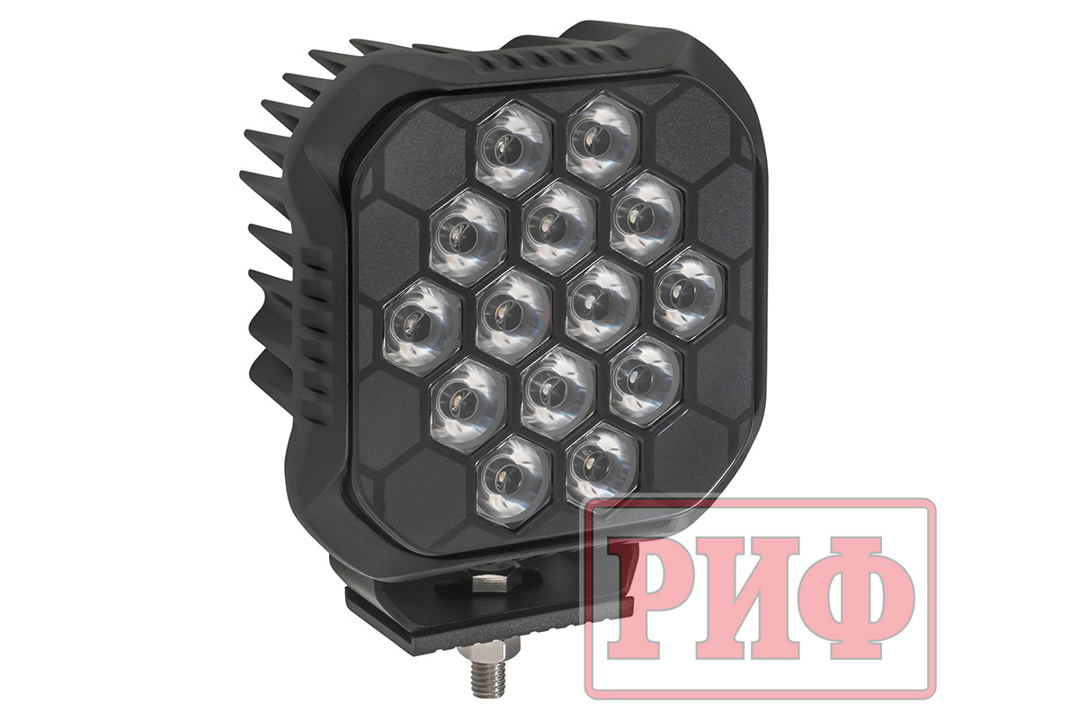 Светодиодная фара дальнего света РИФ 112x112x50 мм 90W LED