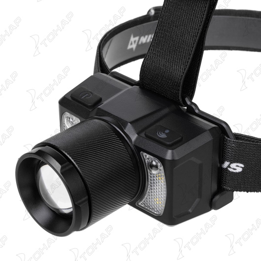 4 Фонарь налобный NISUS сенсорный 800 LM, IP43, USB