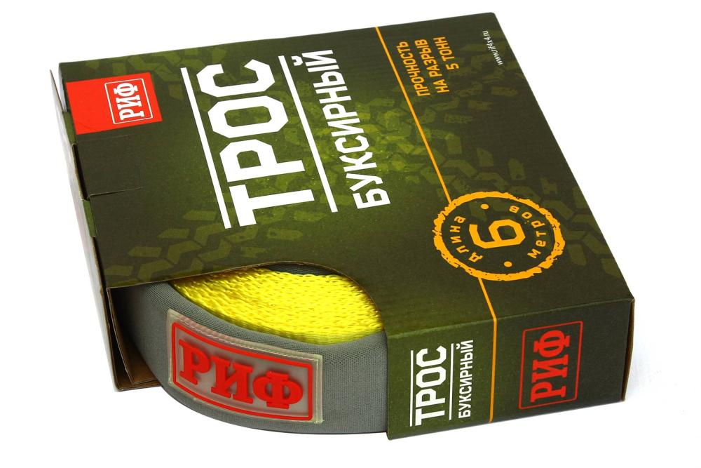 Трос буксировочный РИФ 5 т/6 м (50 мм) Трос буксировочный РИФ 5 т/6 м (50 мм)