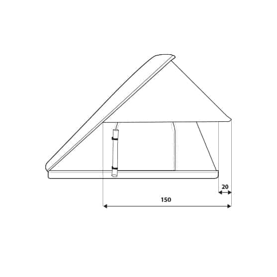 Палатка на крышу автомобиля AUTOHOME COLUMBUS VARIANT X-LARGE, тент серый, лестница 215 мм