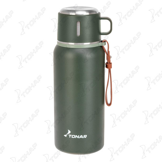 Термос ТОНАР 700ML хаки (пробка-ситечко, крышка-кружка, ремешок) Термос ТОНАР 700ML хаки (пробка-ситечко, крышка-кружка, ремешок)