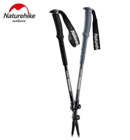 Палки треккинговые, алюминиевые, ST03, серые, для ходьбы (2 шт.)