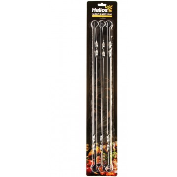 1 Набор плоских шампуров HELIOS Лайт, 6 шт, в блистере, 60х1 см