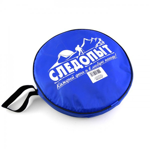 1. Ведро СЛЕДОПЫТ складное, синее, 13 л, в чехле (уценка)