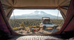 2 Палатка на крышу автомобиля РИФ Hard RT03-165, корпус белый, тент серый