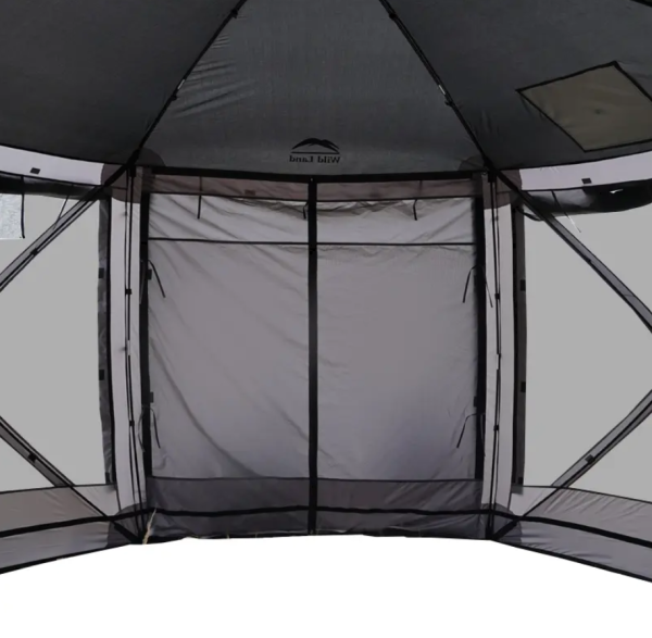 Шатер Wild Land Hub screen house 600 LUX, черно-серый