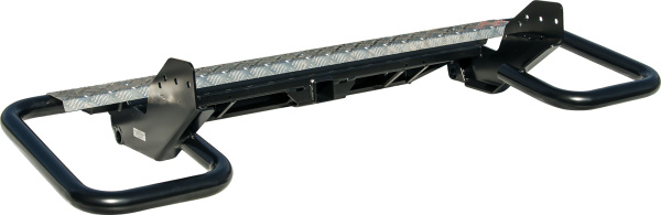 Бампер РИФ силовой задний Mitsubishi L200 2005-2015 (кузов 1350 мм) с квадратом под фаркоп трубный