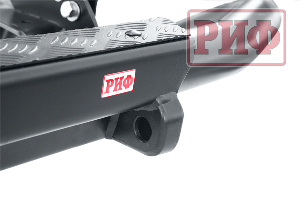 Бампер РИФ задний силовой/защита штатного бампера Mitsubishi Pajero Sport 2015-2020 c квадратом под фаркоп