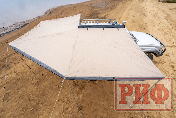 1 Маркиза автомобильная РИФ комбинированная (прямоугольная с веерной частью) 2,0х2,0 м (правая)