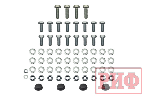 Бампер РИФ силовой задний УАЗ Буханка с фонарями, калиткой, возможностью установки фаркопа, лифт 65 мм