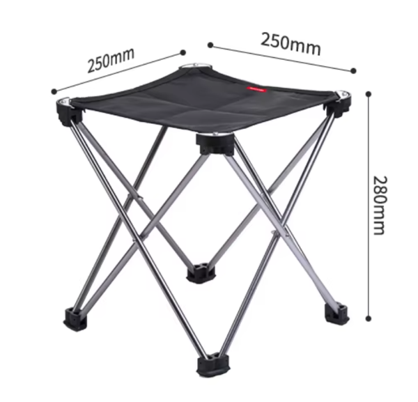 2 Табурет Naturehike складной, черный, до 100 кг