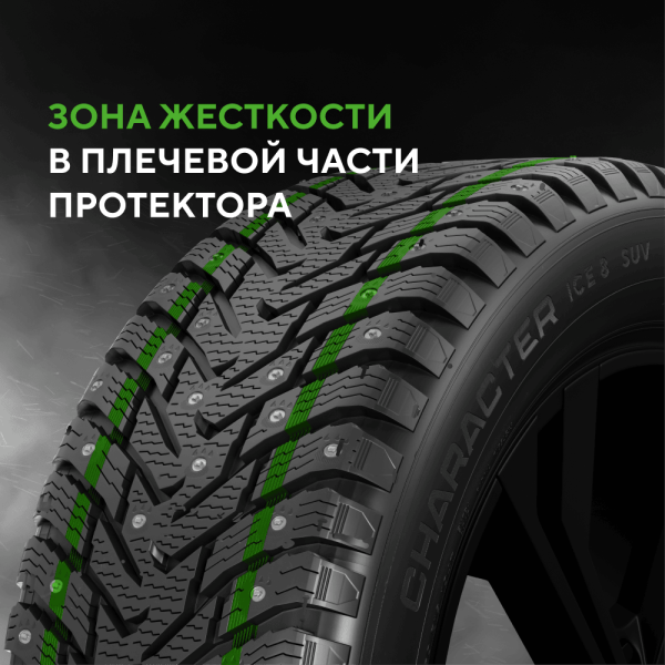 Шина IKON Tyres 245/75 R16 111T Character Ice 8 SUV Studded (Nordman 8 SUV) шипованные
