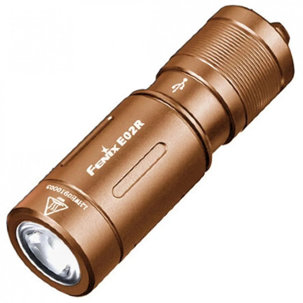 Фонарь Fenix E02R коричневый 200 люмен