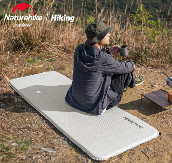 2.Коврик самонадувающийся Naturehike, 200x65x3 см, синий.