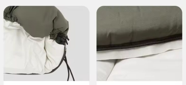 4 Мешок спальный Naturehike Lingdong, 225х75см, (ТК: +7C), (правый), бежевый