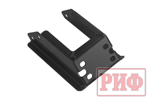 Бампер задний силовой/защита штатного бампера РИФ УАЗ Патриот 2015+ с квадратом под фаркоп, стандарт
