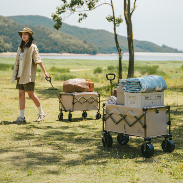 3 Тележка туристическая Naturehike 75х45,5х91 см, коричневая