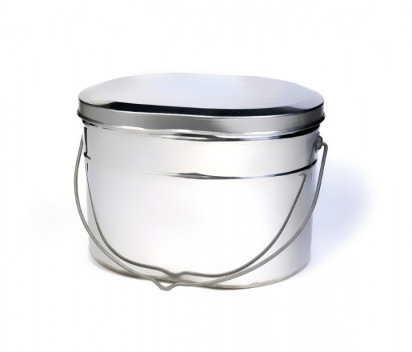 Котелок туристический 6 л., низкий, нержавеющая сталь, крышка с ручками