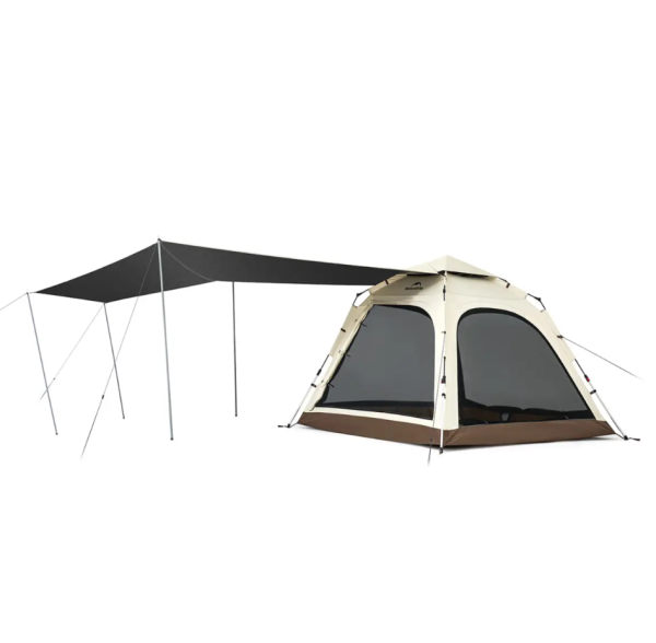 Палатка Naturehike Ango 4-местная, быстросборная, коричневая
