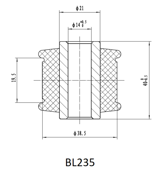 Втулка амортизатора РИФ (маркир. 1 ) SA235 нижняя