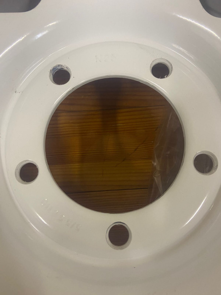 1 Диск усиленный УАЗ стальной белый 5x139,7 8xR16 d110 ET-25 (треуг.) (уценка)