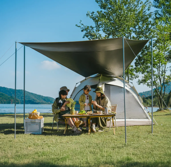 Палатка Naturehike Ango 4-местная, быстросборная, коричневая