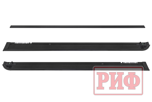 Крышка кузова РИФ для Changan Hunter Plus, роллета раздвижная 1650х1666 мм, алюминиевая, черная