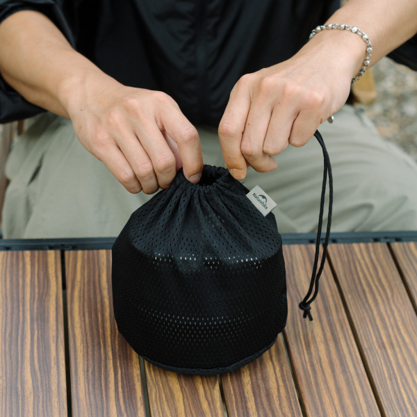 Набор посуды Naturehike туристический, чайник 1,4 л и 3 чашки, алюминий, серый