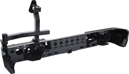 Бампер РИФ силовой задний Toyota Tundra 2007-09.2013 с квадратом под фаркоп, калиткой и фонарями