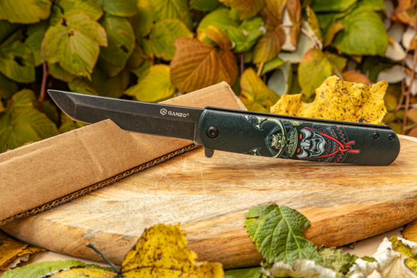 Нож GANZO, G626-BS Черный Самурай, длина клинка 96 мм