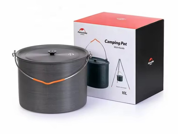 4 Котелок туристический Naturehike 10 л, алюминий
