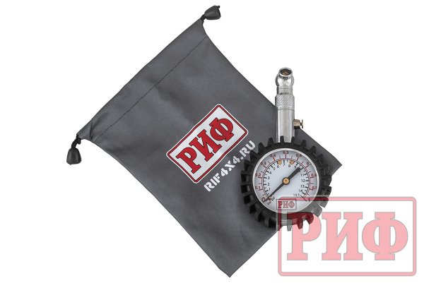 Манометр РИФ (черный) от 0 до 1 атм.