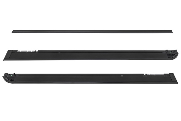 Крышка кузова РИФ для Great Wall Poer KingKong, роллета раздвижная 1610х1570 мм, алюминиевая, черная