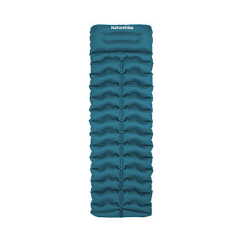 Коврик надувной Naturehike FC01 200х60х6,5 см, с подушкой, синий