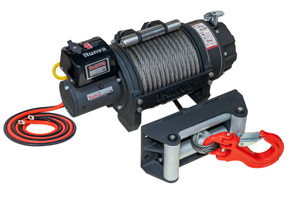 Лебёдка электрическая 24V Runva EWB33000S24V влагозащищенная, стальной трос