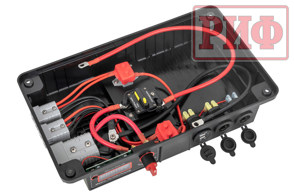 Бокс аккумуляторный 2xUSB, 2x12В, вольтметр с индикацией 420х250х330