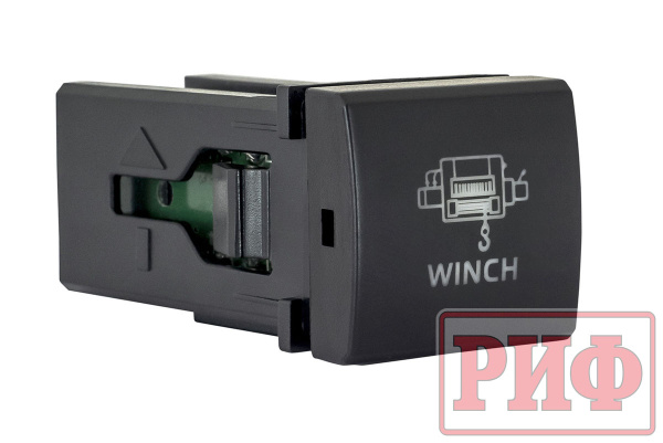 Кнопка ВКЛ/ВЫКЛ, голубой, WINCH POWER TOYOTA 22x22