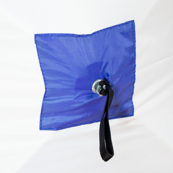 Палатка зимняя куб СЛЕДОПЫТ, 3,8х1,9 м, 2-комнатная, 3 слоя , синий/белый