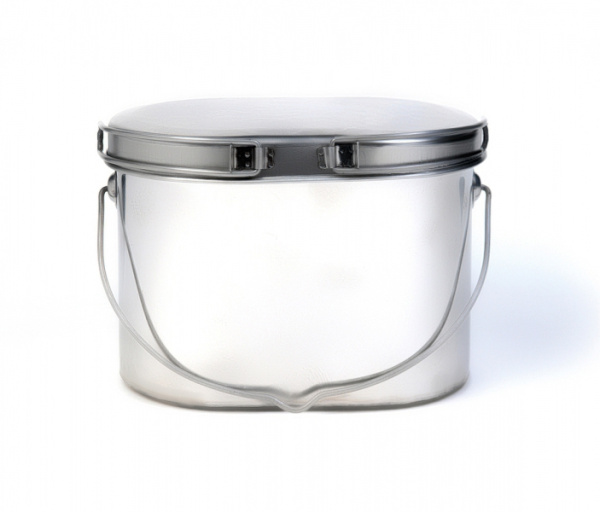 Котелок туристический 3,3 л., низкий, нержавеющая сталь, крышка с ручками