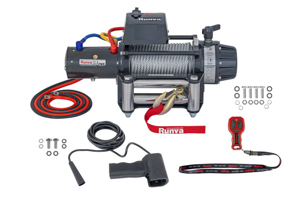 Лебёдка электрическая 12V Runva 12500 lbs 5720 кг (влагозащищенная)
